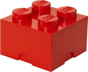 Červený úložný box čtverec LEGO®