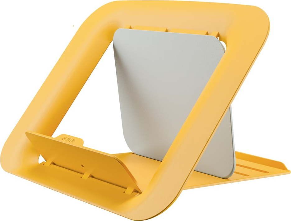Žlutý nastavitelný stojan pod notebook ERGO