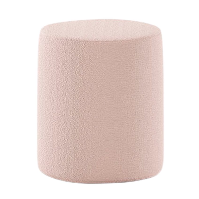 Růžová čalouněná bouclé stolička Vipack