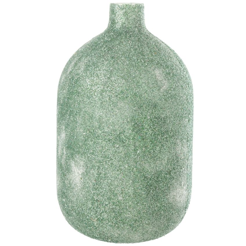 Zelená skleněná váza J-line Sparkle